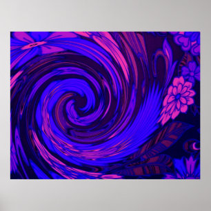 Leuchtstoff rosa Anstieg-Druck-Plakat Poster