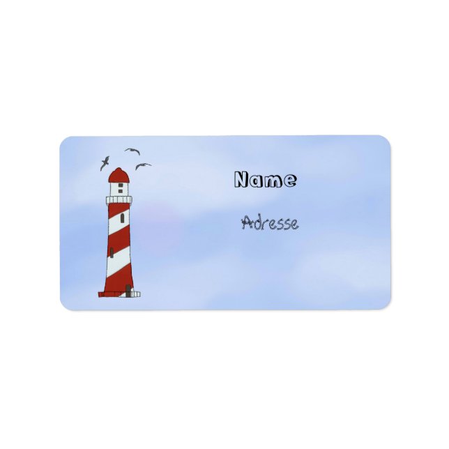 Leuchtturm Adressaufkleber (Vorne)