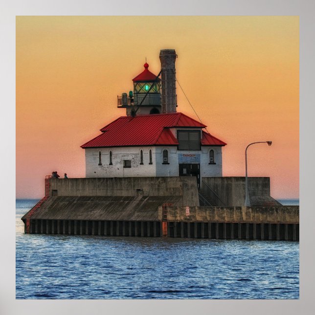 Leuchtturm am Lake Superior, Duluth Minnesota Poster (Vorne)