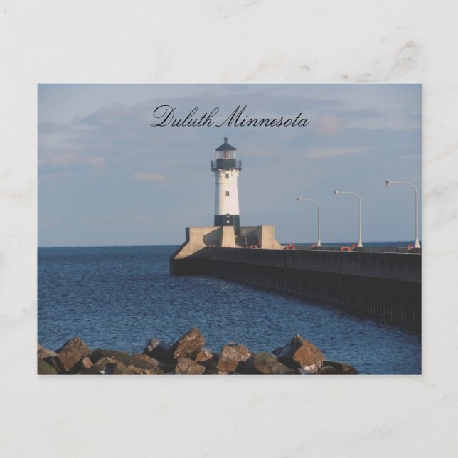 Leuchtturm am Lake Superior Postkarte (Vorderseite)