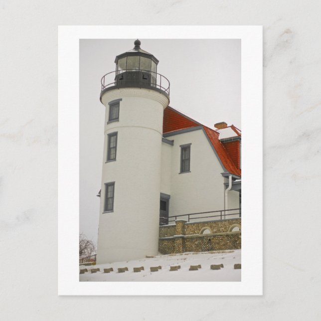 Leuchtturm am Michigan Postkarte (Vorderseite)