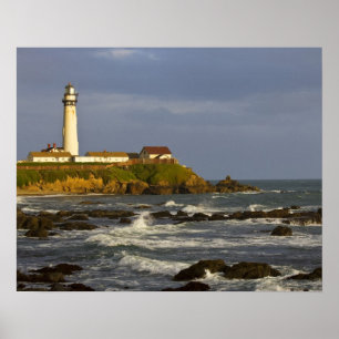 Leuchtturm am Pigeon Point State Beach in San 2 Poster