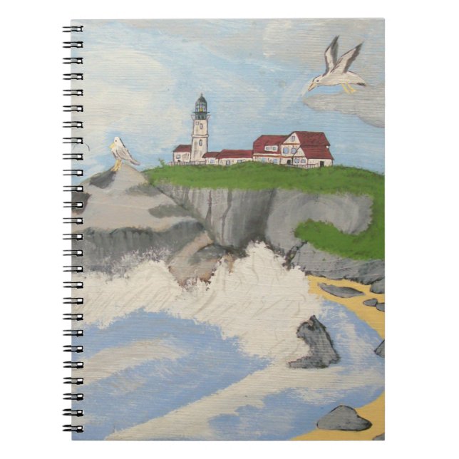 Leuchtturm am Sea Notebook Notizblock (Vorderseite)