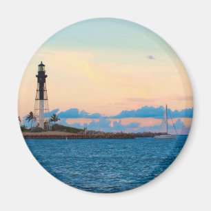 Leuchtturm am Sonnenuntergang Magnet