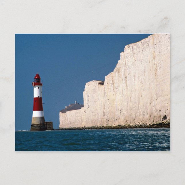 Leuchtturm am Strand Head, Eastbourne, East Sussex Postkarte (Vorderseite)