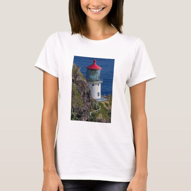 Leuchtturm an der Küste, Hawaii T-Shirt (Vorderseite)
