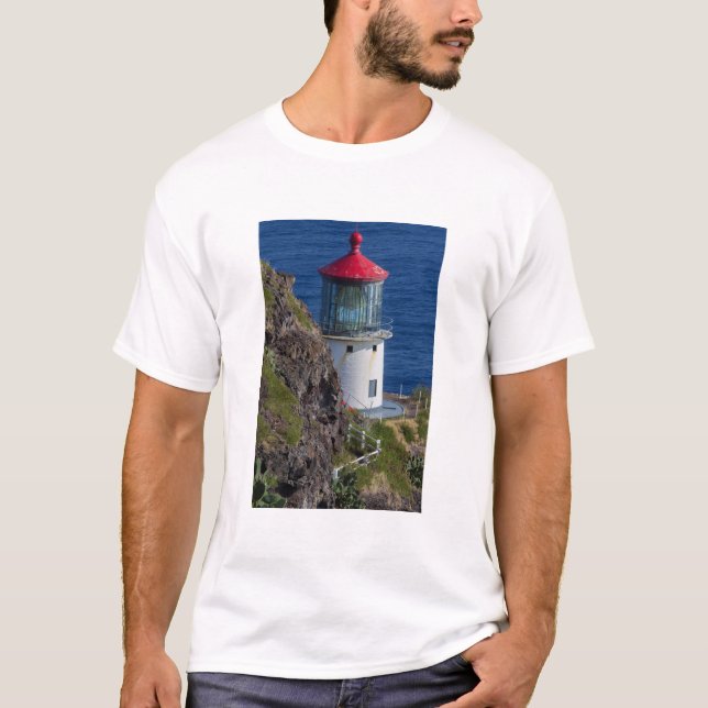Leuchtturm an der Küste, Hawaii T-Shirt (Vorderseite)