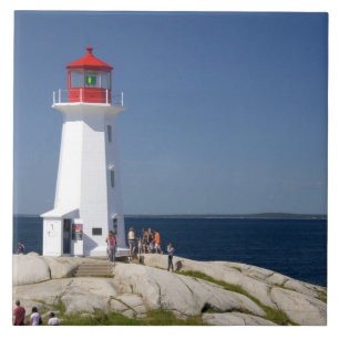 Leuchtturm an der Peggy's Cove, Nova Scotia, Kanad Fliese