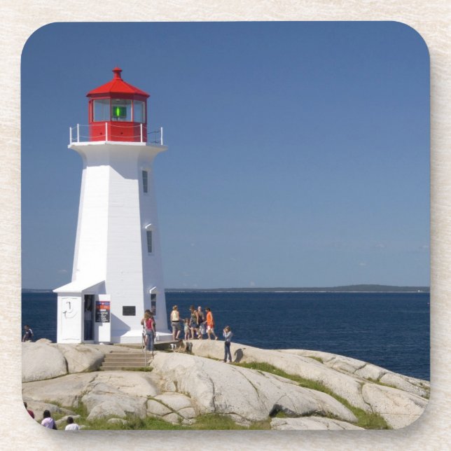 Leuchtturm an der Peggy's Cove, Nova Scotia, Kanad Getränkeuntersetzer (Vorderseite)