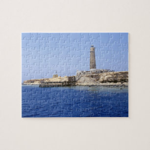 Leuchtturm auf den Bruderinseln, Rotes Meer, Ägypt Puzzle