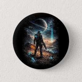 Leuchtturm auf der fernen Welt Button