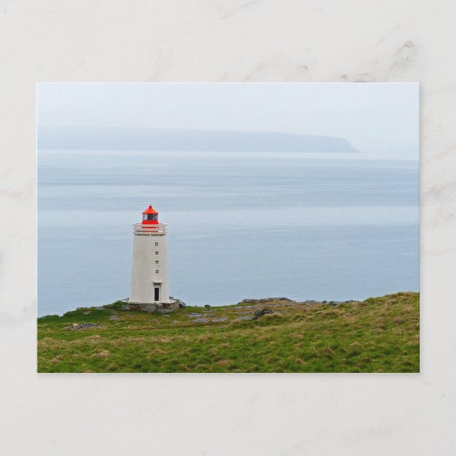 Leuchtturm auf der Halbinsel Vatnsnes - Island Postkarte (Vorderseite)