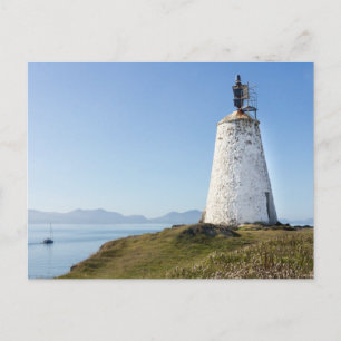 Leuchtturm auf der Insel Llanddwyn, Anglesey, Wale Postkarte