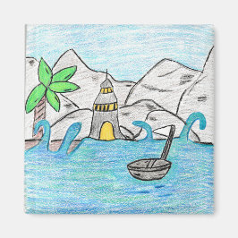 Leuchtturm auf See Magnet