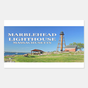 Leuchtturm aus Marmor, Massachusetts Stickers