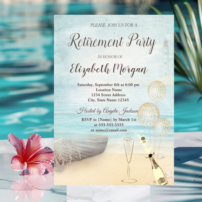 Leuchtturm-Balloons für das Beach-Boat, Weinvorrat Einladung (Von Creator hochgeladen)