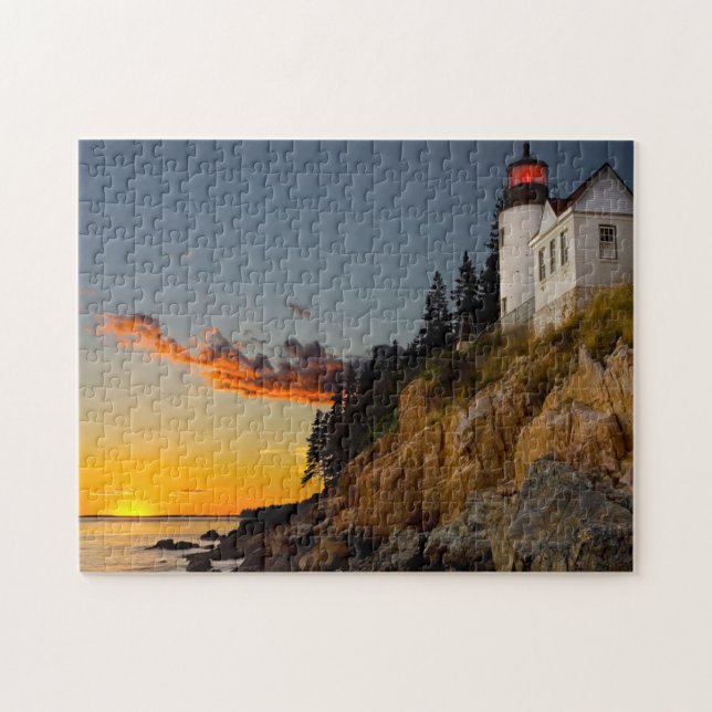 Leuchtturm Bar Harbour Maine. Puzzle (Horizontal)
