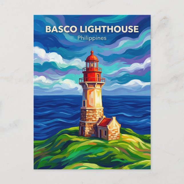 Leuchtturm Basco Philippinen Postkarte (Vorderseite)