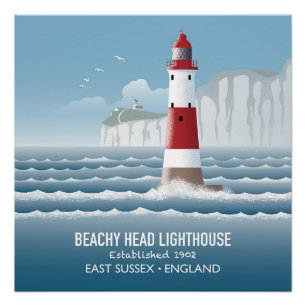 Leuchtturm Beachy Head Poster