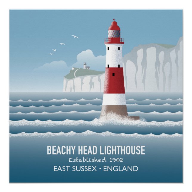 Leuchtturm Beachy Head Poster (Vorderseite)