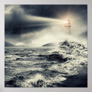 Leuchtturm Beacon Poster
