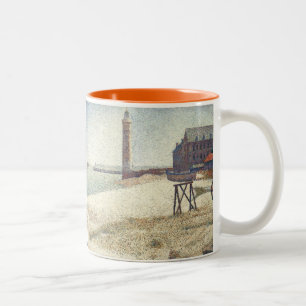 Leuchtturm bei Honfleur Zweifarbige Tasse