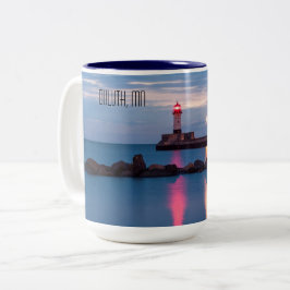 Leuchtturm bei Sonnenaufgang Tasse | Duluth, Leuch