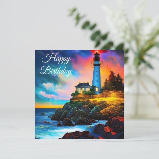 Leuchtturm bei Sunset (Stehend Vorderseite)