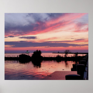 Leuchtturm bei Sunset I Poster