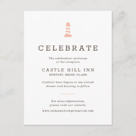 Leuchtturm-Beilage für Nautical Beach Wedding Begleitkarte