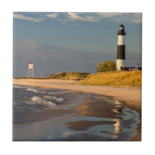 Leuchtturm Big Sable Point am Lake Michigan 2 Fliese