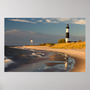 Leuchtturm Big Sable Point am Lake Michigan 2 Poster