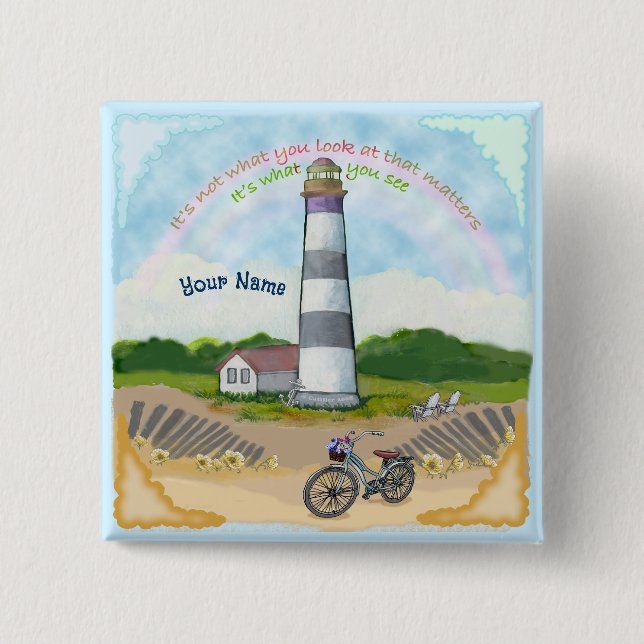 Leuchtturm Bike Choice  Button (Vorderseite)