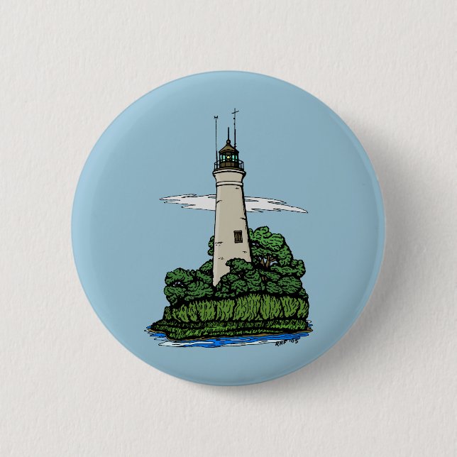 Leuchtturm Button (Vorderseite)