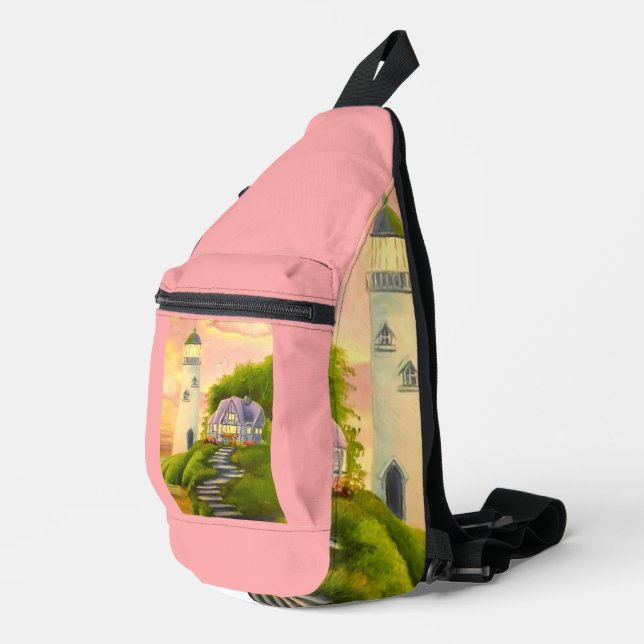 Leuchtturm Crossbody Bag (Rechte Ecke)