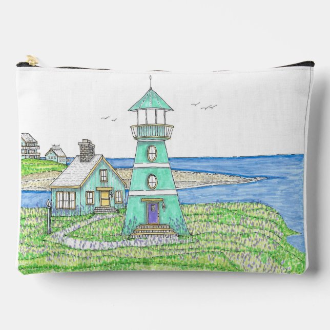 Leuchtturm Cyan Accessory Bag Zubehörtasche (Vorderseite)