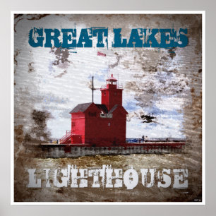 Leuchtturm der Großen Seen Poster