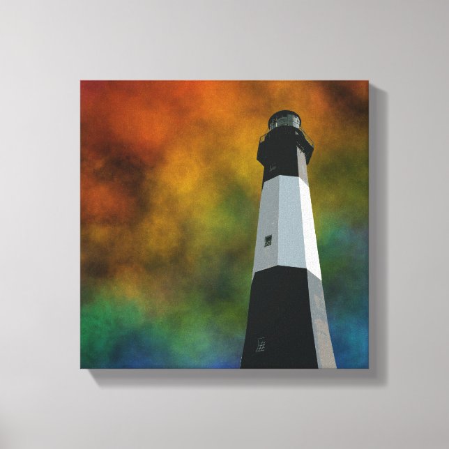 Leuchtturm der Insel Tybee Leinwanddruck (Vorderseite)
