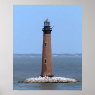Leuchtturm der Sandinsel Poster