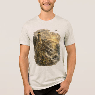 Leuchtturm der Wilden Küste – Vintage Leuchtturm Tri-Blend Shirt