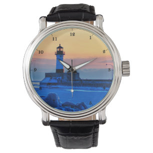 Leuchtturm Duluth Minnesota Lake Superior Armbanduhr