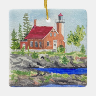 Leuchtturm Eagle Harbor Keramikornament