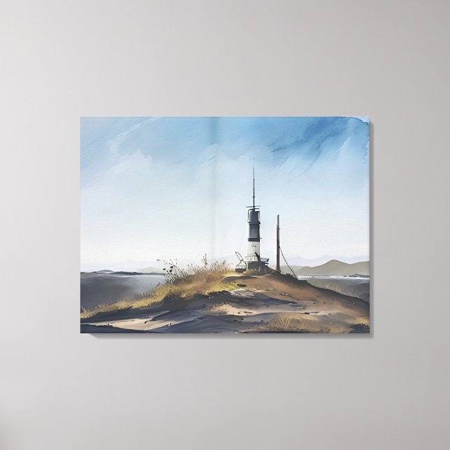 Leuchtturm Führt euch Zuhause Leinwanddruck (Vorderseite)