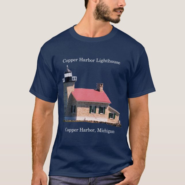 Leuchtturm für Kupferharben, dunkles Shirt (Vorderseite)