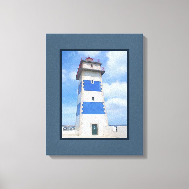 Leuchtturm für Wasserfarben Leinwanddruck (Vorderseite)