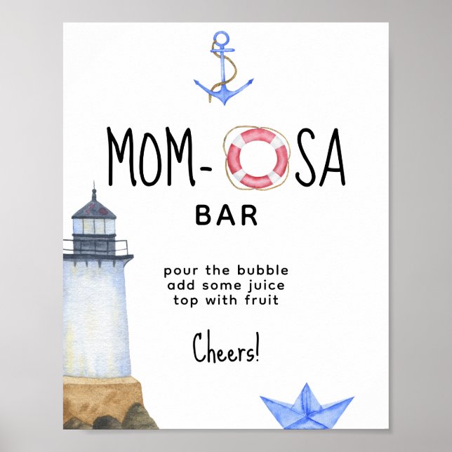 Leuchtturm für Wasserfarben - Mama-osa-Bar Poster (Vorne)