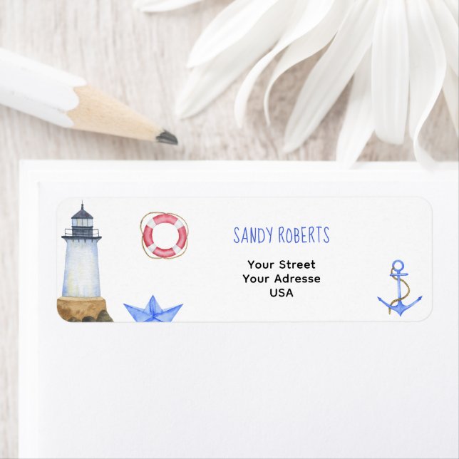 Leuchtturm für Wasserfarben - Rücksendeadresse (Insitu)