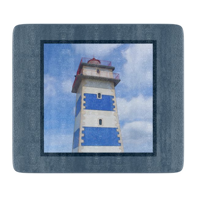Leuchtturm für Wasserfarben Schneidebrett (Vorderseite)