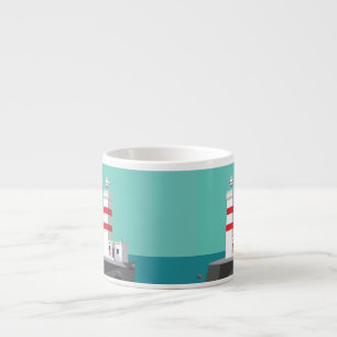 Leuchtturm Gardskagi - Island. Espresso-Tasse Espressotasse