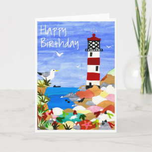 'Leuchtturm' Geburtskarte Karte
